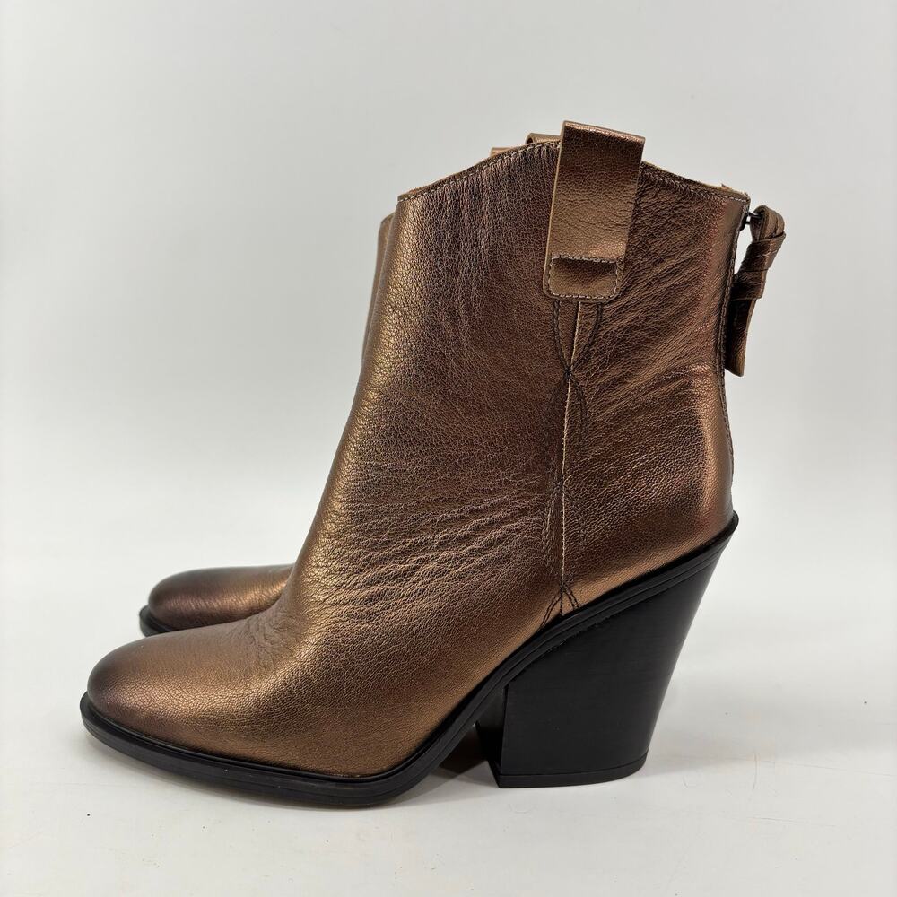 Sarto Women’s 8.5 Germaine Bronze Metallic Boots Ankle Boots Booties